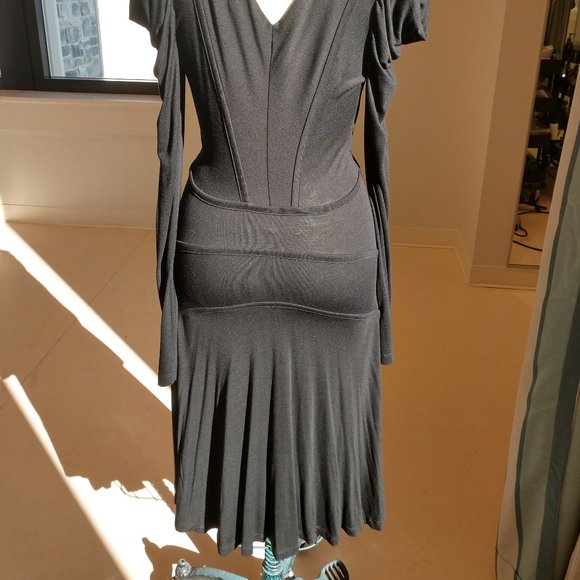 Sexy, Victorian, Goth vibe Black Knit Dress - Picture 7 of 7